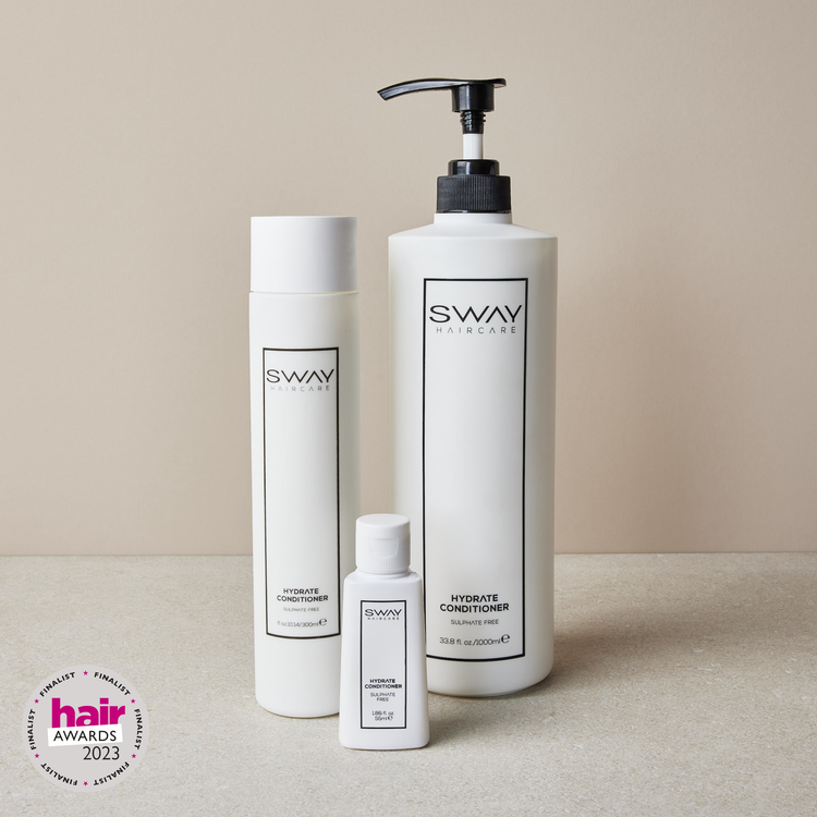 Hydrate Conditioner available in three sizes - SWAY Haircare