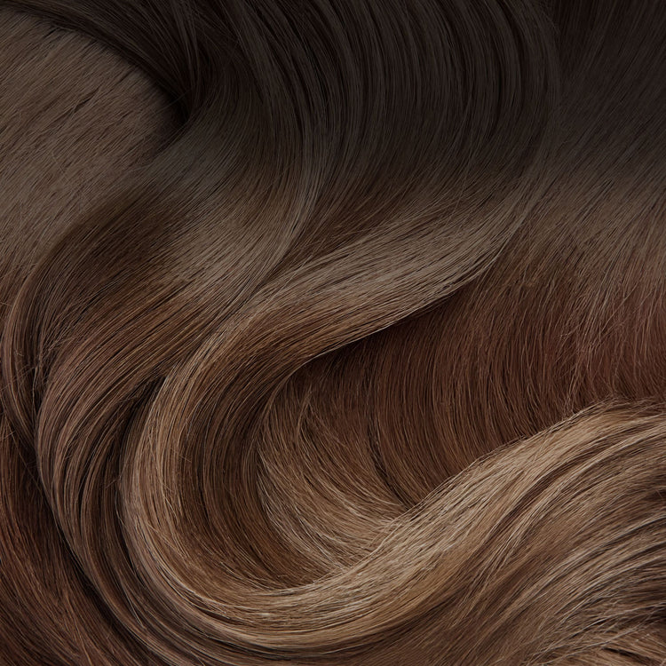 SEAMLESS® Flat Weft 18 Inches - SWAY Hair Extensions Rooted-Chestnut-Brown-Mix-R2-4-6 Natural SEAMLESS® Flat Weft 18 Inches extensions. Thin, flexible, and discreet. 100% Double Drawn Remy Human Hair. Versatile and reusable