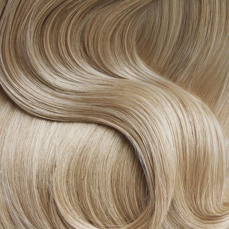 SEAMLESS® Flat Weft 16 Inches - SWAY Hair Extensions Rooted-Champagne-Chestnut-R5-8-22 Natural SEAMLESS® Flat Weft 16 Inches extensions. Thin, flexible, and discreet. 100% Double Drawn Remy Human Hair. Versatile and reusable