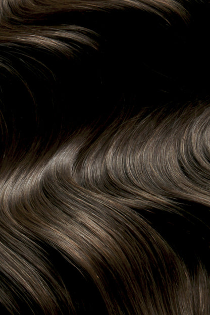 Nano Bonds 22 Inches - SWAY Hair Extensions Darkest-Brown-2 Ultra-fine, invisible bonds for a flawless, natural look. 100% Remy Human hair, lightweight and versatile. Reusable and perfect for individual or salon use.