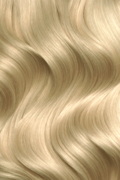 SEAMLESS® Tapes 18 Inches - SWAY Hair Extensions LA-Blonde-613-24 clip-in hair extensions made of 100% Double Drawn, Remy Human Hair. SWAY SEAMLESS® Tapes, 18 inches. Lightweight, flexible, and perfect for any hairstyle.