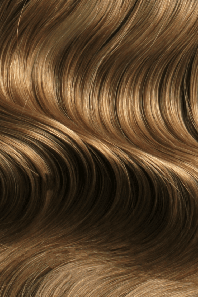 SEAMLESS® Tapes 18 Inches - SWAY Hair Extensions Light-Chestnut-Brown-6 clip-in hair extensions made of 100% Double Drawn, Remy Human Hair. SWAY SEAMLESS® Tapes, 18 inches. Lightweight, flexible, and perfect for any hairstyle.