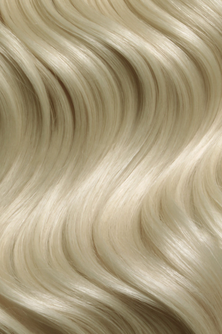 Shade Swatches - SWAY Hair Extensions - Thin, flexible, and discreet. 100% Double Drawn Remy Human Hair. Versatile and reusable. Shade - SANDY BLONDE