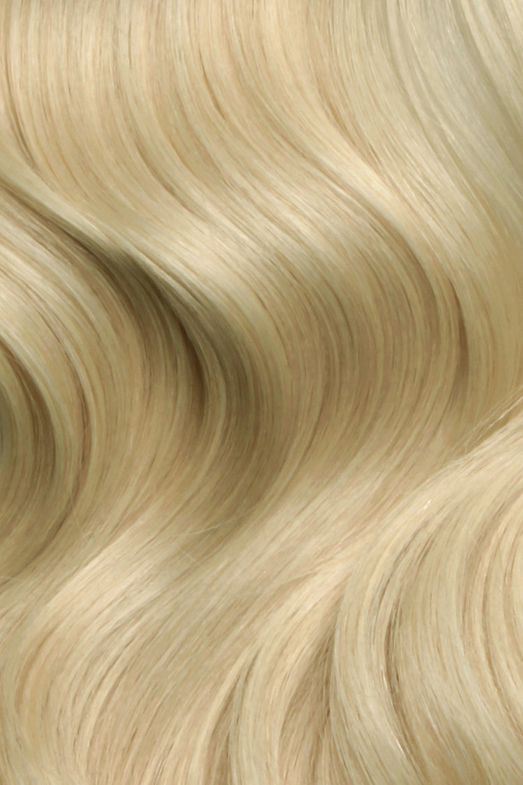 Shade Swatches - SWAY Hair Extensions - Thin, flexible, and discreet. 100% Double Drawn Remy Human Hair. Versatile and reusable. Shade - HONEY BLONDE