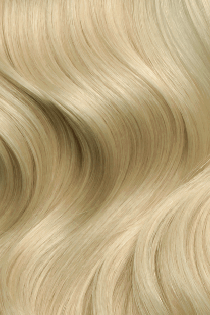 SEAMLESS® Tapes 20 Inches - SWAY Hair Extensions Honey-Blonde-613 clip-in hair extensions made of 100% Double Drawn, Remy Human Hair. SWAY SEAMLESS® Tapes, 20 inches. Lightweight, flexible, and perfect for any hairstyle.