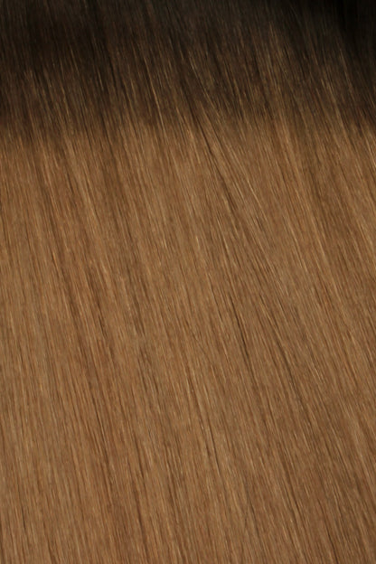 Tiny Tip Bonds 18&quot; -  SWAY Hair Extensions Rooted-Chestnut-Brown-Mix: Lightweight, discreet. Made with Italian Keratin for comfort and long-lasting wear. Reusable and compatible with other SWAY Salon Professional Methods