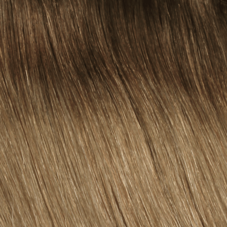 SEAMLESS® Clip Ins 18 Inches - SWAY Hair Extensions - Shade ROOTED CHAMPAGNE CHESTNUT