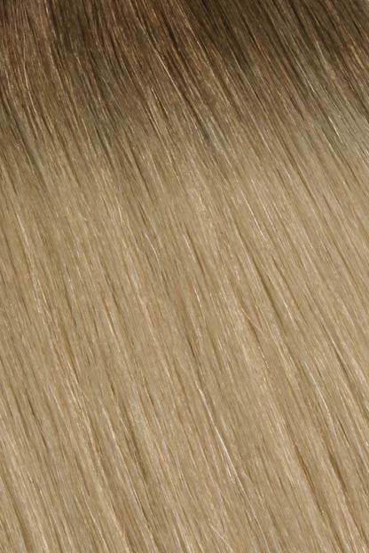 SEAMLESS® Flat Weft 16 Inches - SWAY Hair Extensions Rooted-Beach-Ash-Blonde-R5-9-613 Natural SEAMLESS® Flat Weft 16 Inches extensions. Thin, flexible, and discreet. 100% Double Drawn Remy Human Hair. Versatile and reusable