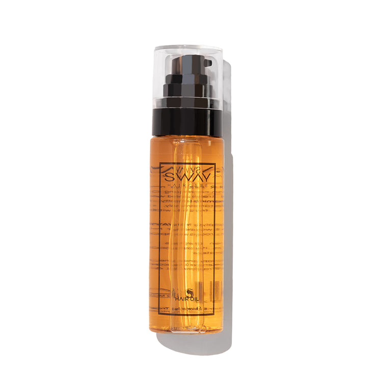 SWAY Hair Oil: Luxurious care for your hair. Absorbs instantly, nourishes, and leaves hair frizz-free with a mirror-like shine. Suitable for all hair types. Enhance your hair&